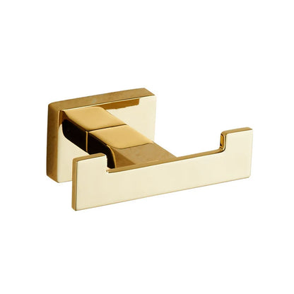 Toallero DecorBites™ Gold: Soporte de pared de latón para accesorios de baño