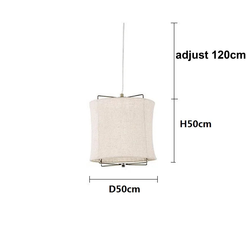 Lámpara de araña DecorBites™ de tela de lino: Lámparas artísticas japonesas retro hechas a mano para restaurantes, dormitorios y barras.