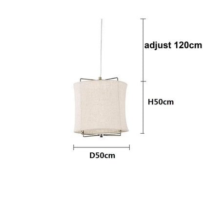 Lámpara de araña DecorBites™ de tela de lino: Lámparas artísticas japonesas retro hechas a mano para restaurantes, dormitorios y barras.