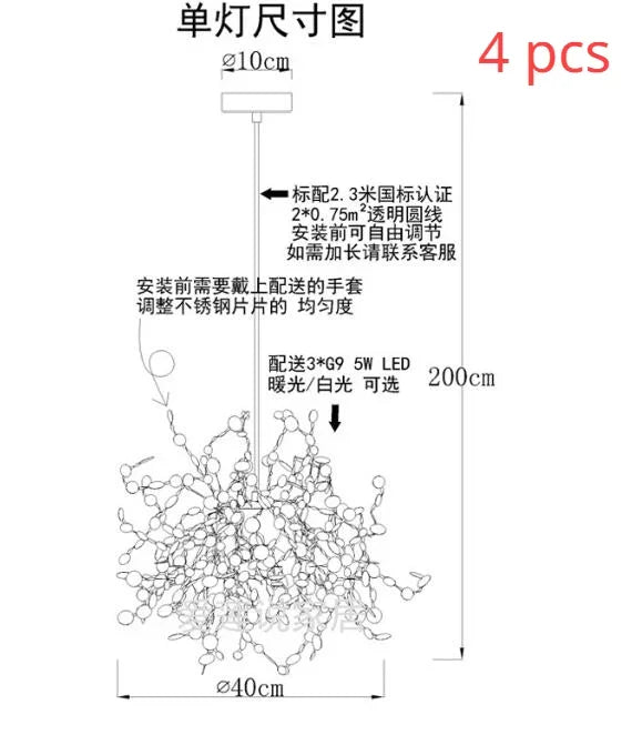 DecorBites™ LED Stainless Steel Chandelier Pendant Lights for Modern Home Decor Lighting