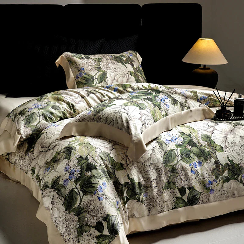 Decobites Silk Modal Digital Printing Bedding Set for Luxurious Comfort