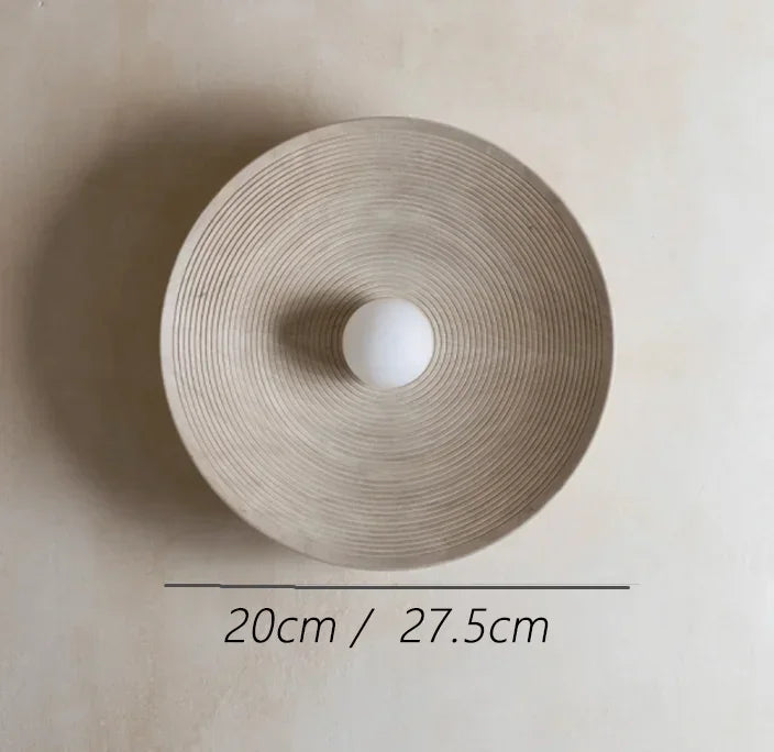 Aplique de pared de resina estilo japonés DecorBites™ - Aplique redondo retro