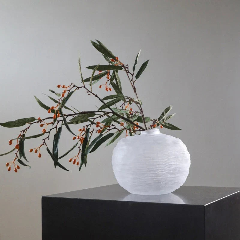 DecorBites™ Glass Pleats Vase for Hydroponics and Flower Arrangement