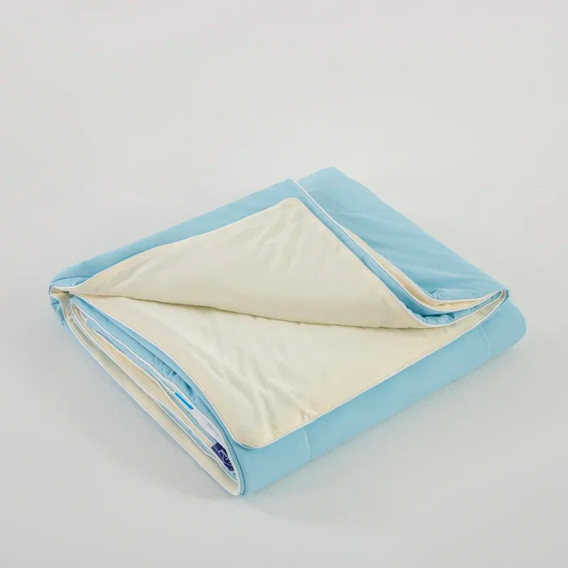 Decobites Cooling Fabric Double-Sided Summer Blanket - Light Cooled Comforter