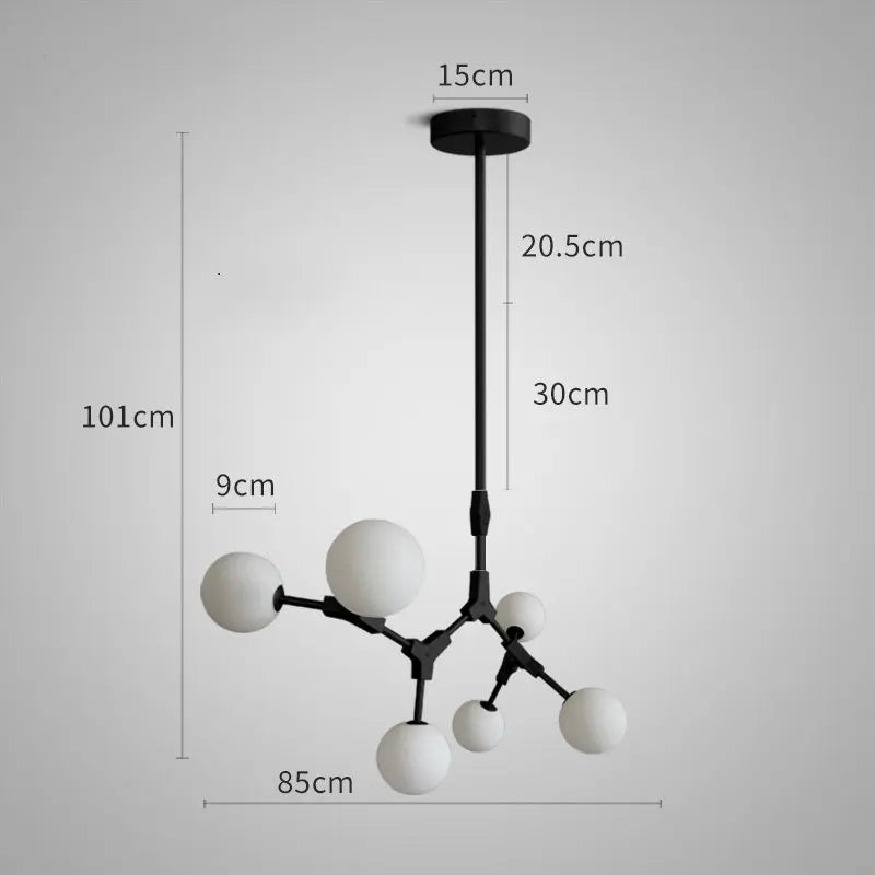 DecorBites™ Iron Magic Molecular Pendant Lights for Living Room Dining Room Decor
