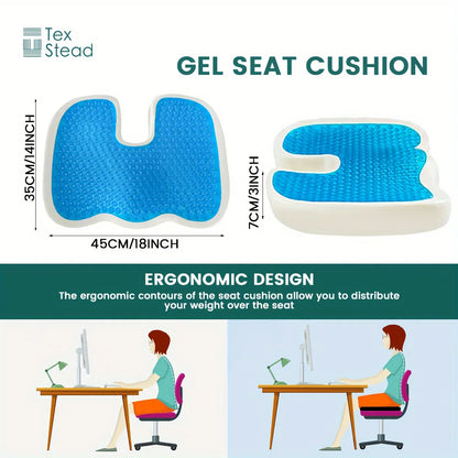 Gel Seat Cushion for Hemorrhoids Relief by Decobites