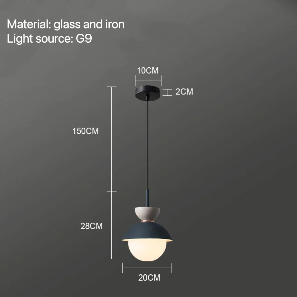 Lámpara colgante de bola de cristal DecorBites™: Luminaria nórdica moderna para decoración del hogar, cocina, comedor y dormitorio.