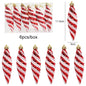 6pcs Christmas Lollipop Candy Cane Pendant Xmas Tree Hanging Ball Ornaments Christmas Decorations for Home 2024 New Year Gift