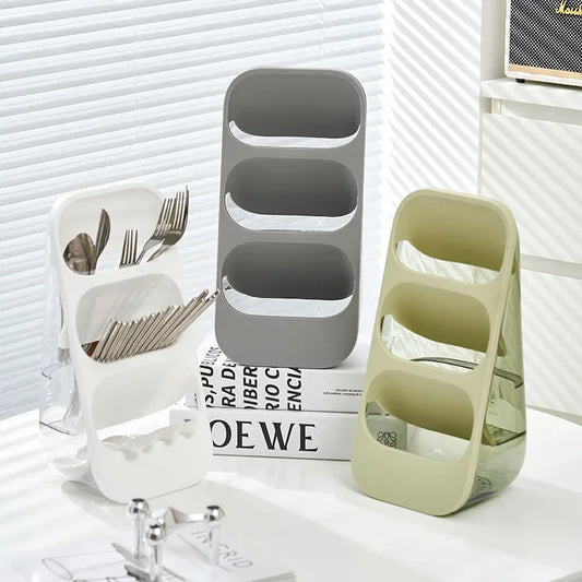 DecorBites™ 3-Tier Cutlery Rack - Kitchen Utensil Organizer