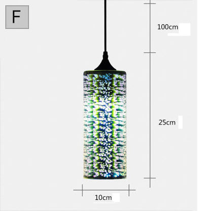 Decorbites™ Lámpara de Araña de Colgantes de Vidrio Colorido para Decoración de Fiestas y Sala de Estar