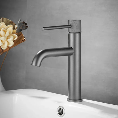 DecorBites™ Brushed Gold Basin Faucet Single Handle Bathroom Sink Mixer Tap