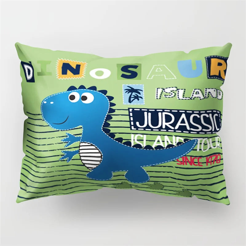 DecorBites™ Cartoon Dinosaur Pillowcase for Home Decor and Kids Bedroom