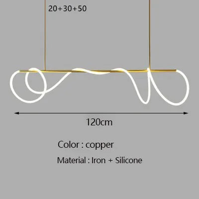 Lámpara colgante de manguera larga LED Decorbites™ para comedor, cocina o bar