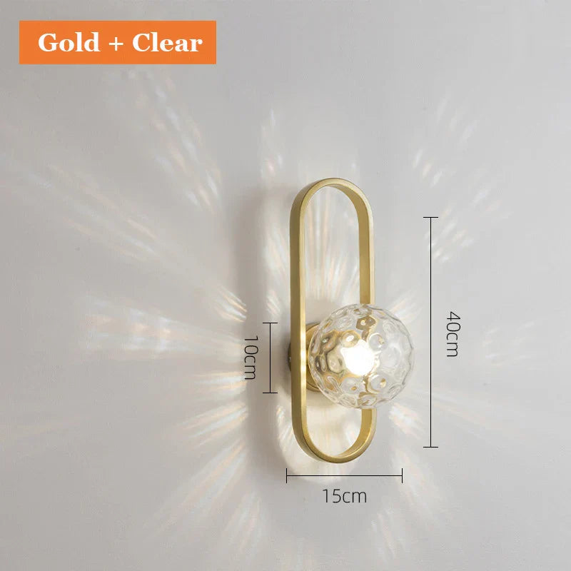 Lámpara de pared DecorBites™ Glass Aisle: Iluminación artística para decoración de interiores de estilo posmoderno.