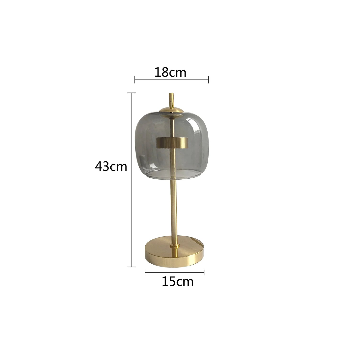 DecorBites™ Glass Table Lamp: Modern Nordic Design for Living Room Bedroom, Gold Luxury Décor