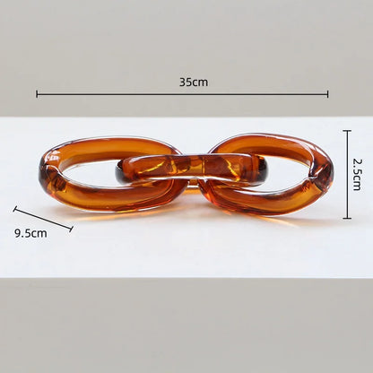 Decorbites™ Glas-Handgefertigte Ketten-Schnallen: Transparent, Farbig, Handgefertigte Seil-Dekoration für Heimaccessoires