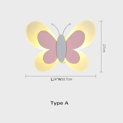 DecorBites™ Butterfly LED Wall Lamp for Children's Room, Nordic Style Bedside Light