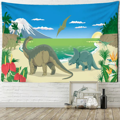 Decobites Dinosaur Tapestry Wall Hanging for Boy Room Decor