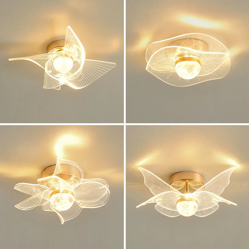 Luz de Techo LED de Acrílico Oro Decorbites™ - Iluminación de Estilo Nórdico Moderno para la Decoración del Hogar
