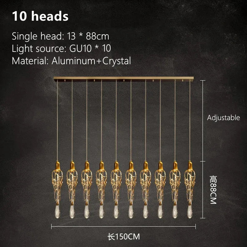 DecorBites™ Branch Art Cage Crystal Chandelier for Modern Dining Room Lighting