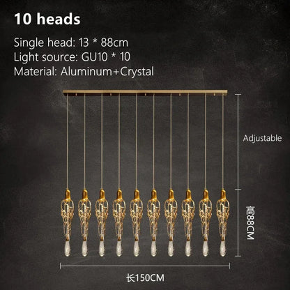 DecorBites™ Branch Art Cage Crystal Chandelier for Modern Dining Room Lighting