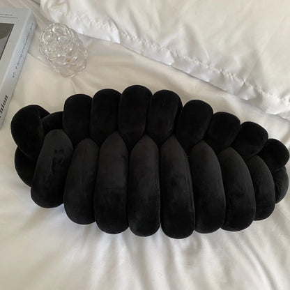 DecorBites™ Knot Plush Christmas Green Throw Pillow for Aesthetic Home Decor