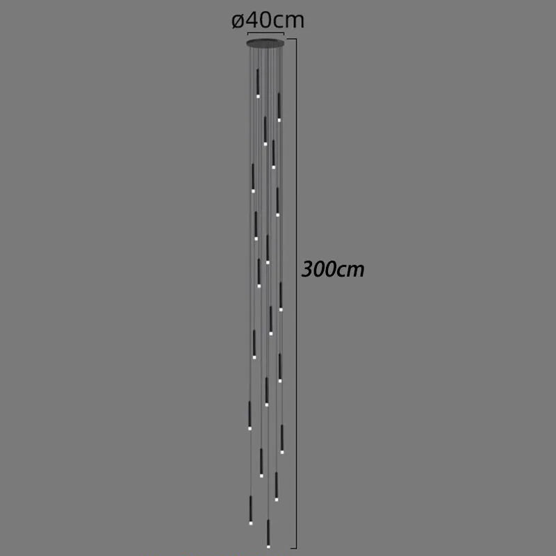 DecorBites™ LED Staircase Chandeliers: Modern Pendant Light Lamps for Living Room Decor