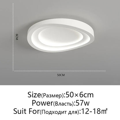 DecorBites™ LED Round Ceiling Lamp with Remote Control Dimming for Modern Indoor Lighting