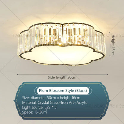 DecorBites™ Crystal Light: Modern Restaurant Hotel Ceiling Light for Living Room