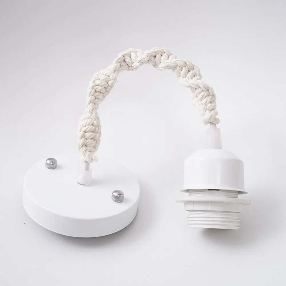 DecorBites™ Hemp Rope LED Pendant Lamp with E27 Base for Boho Industrial Farmhouse Decor