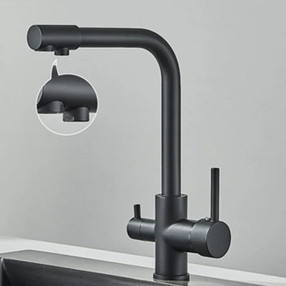 Decorbites™ Zweifachauslauf Chrom Küchenarmatur Wasserfilter Mischbatterie