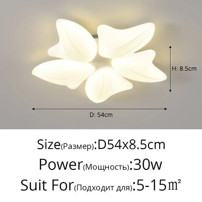 ثريا السقف DecorBites™ Aisal Flower مع خاصية التعتيم عن بُعد لديكور المنزل العصري