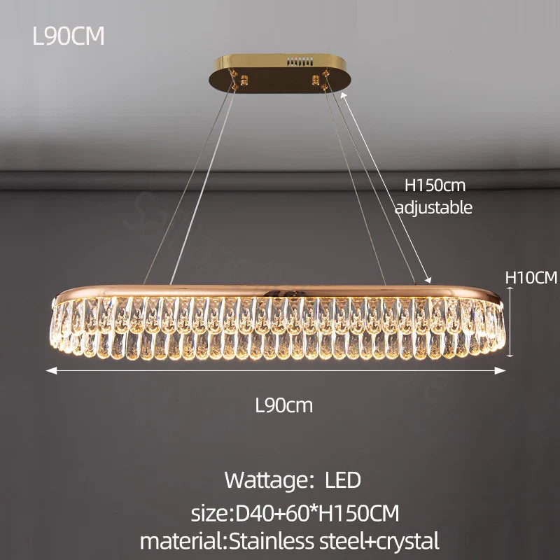 DecorBites™ Crystal Chandelier: Modern LED Lighting for Luxurious Living Room, Dining Room, Bedroom
