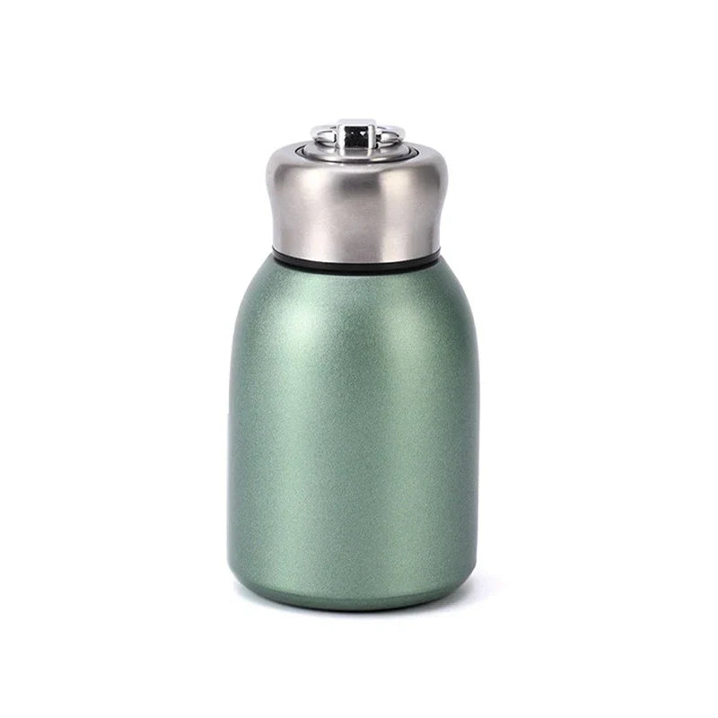 Botella de agua de viaje DecorBites™ Mini termo de acero inoxidable de 300 ml para café