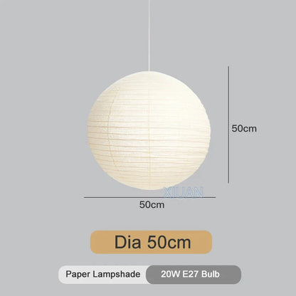 DecorBites™ Japanese Style LED E27 Round Ball Pendant Lamp for Home Decor