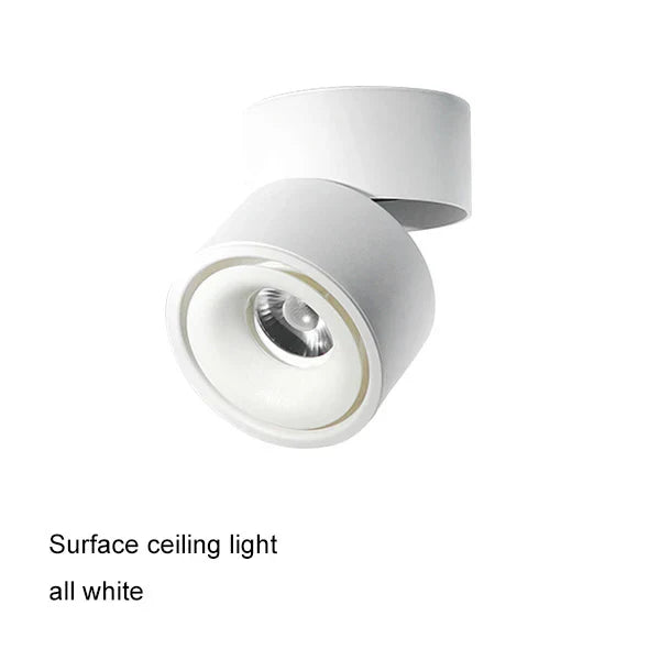 DecorBites™ COB LED Ceiling Spot Light, Adjustable Angle, Black/White Shade, AC85-265V