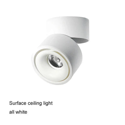 DecorBites™ COB LED Ceiling Spot Light, Adjustable Angle, Black/White Shade, AC85-265V