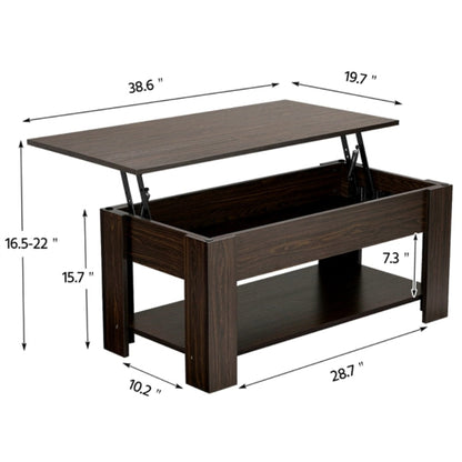 Tindra - Lift Top Coffee Table with Storage Square Coffee Table with Storage