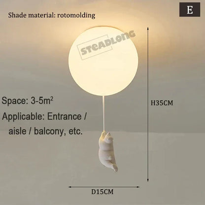 DecorBites™ Little Bear Cartoon Pendant Lamp for Kids Room Bedroom Living Room