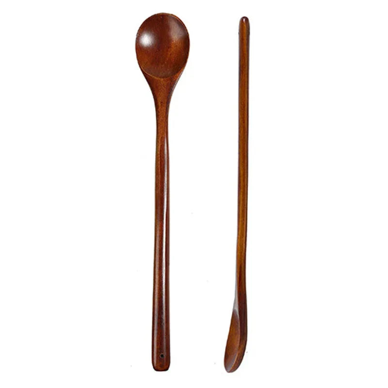 DecorBites™ Japanese Style Wooden Spoon for Mixing Rice Salad Kitchen Tableware