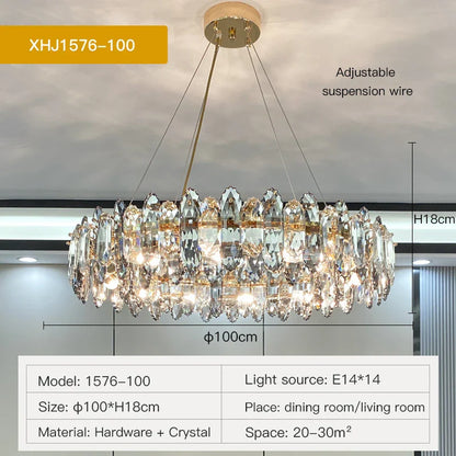 DecorBites™ Crystal Chandelier: Luxury Nordic Post-modern Design for Living Room, Bedroom, Dining Room