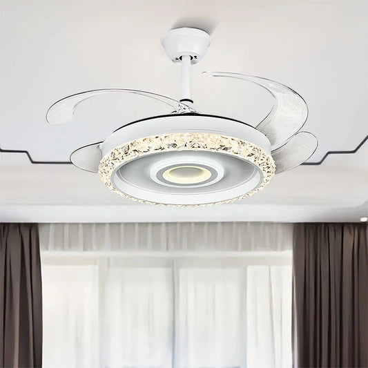 DecorBites™ 42" Leaf Fan Chandelier Invisible Fan Lighting for Bedroom and Dining Room