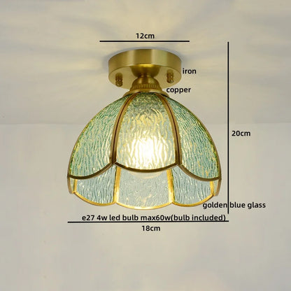 DecorBites™ Glass Copper LED Ceiling Light - Nordic Home Lighting Fixture