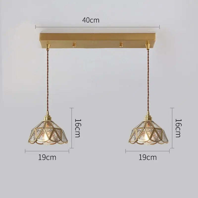 DecorBites™ Glass Copper LED Pendant Lights: Modern Nordic Lighting for Home, Dining, & Restaurant