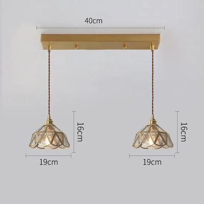 DecorBites™ Glass Copper LED Pendant Lights: Modern Nordic Lighting for Home, Dining, & Restaurant