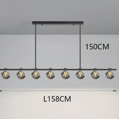 DecorBites™ Crystal Chandelier for Living and Dining Room, Luxury Pendant Lamp and Ceiling Light