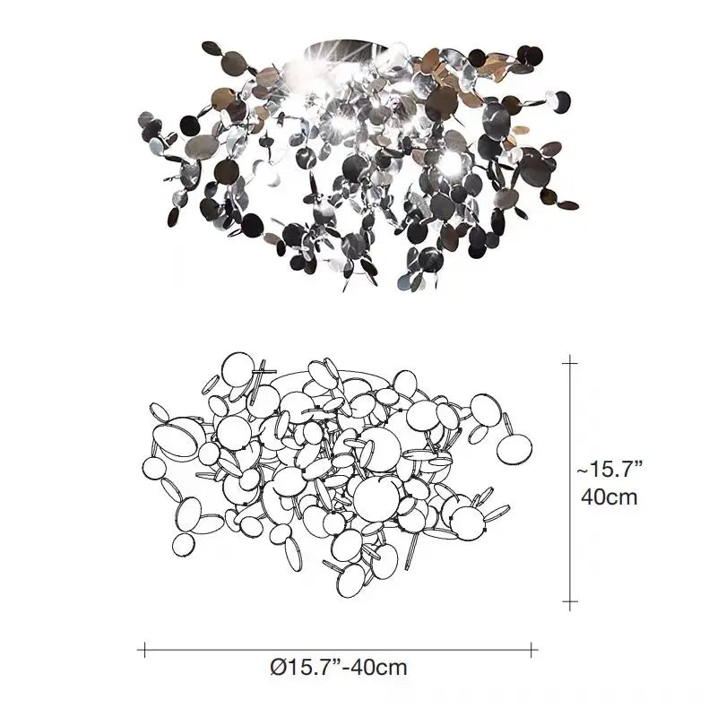 DecorBites™ Gold LED Ceiling Pendant Light Fixture for Home Decoration and Modern Living