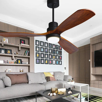 DecorBites™ 52 Inch Retro Ceiling Fan with Wooden Blades and 15W Ceiling Lights