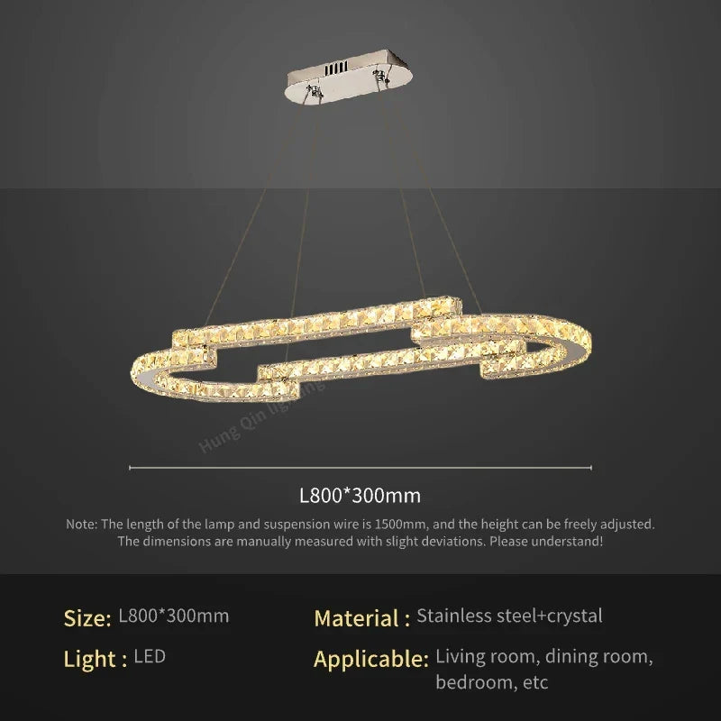 DecorBites™ Circular Crystal Pendant Light Chandelier for Living Room