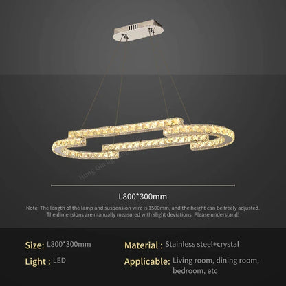 DecorBites™ Circular Crystal Pendant Light Chandelier for Living Room